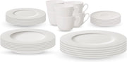 Set di servizio a twist, porcellana, 6 pezzi, bianco