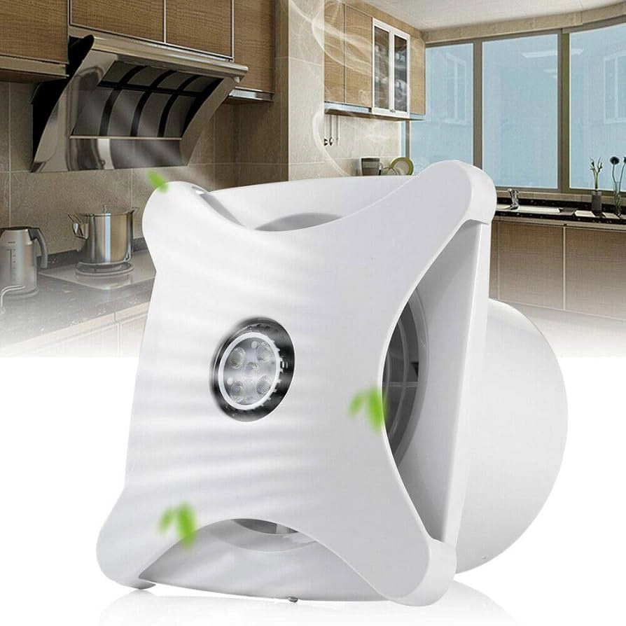 Ventola Aspirazione Bagno Da Muro o Soffitto Piccolo e Potente 171X171mm Foro 100mm Profondità 84,6mm 10W 230V 50Hz 150m³/h 30dB