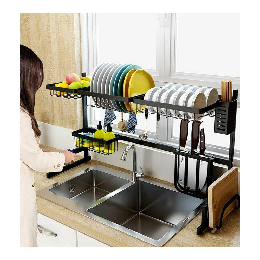 Trade Shop - Organizer Organizzatore Per Cucina Scolapiatti Scaffale Da Appoggio Ripiani 62cm -