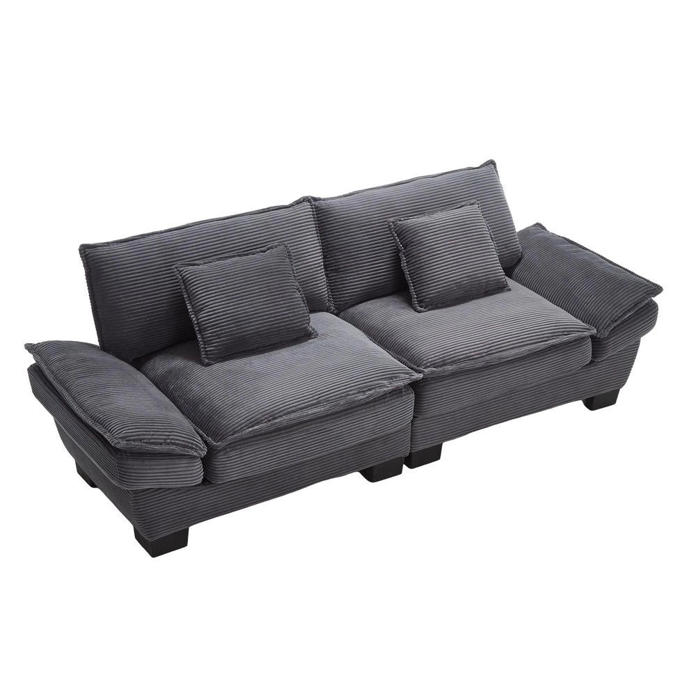 Divano doppio moderno - Xylo - grigio scuro, materasso, compatto per ufficio