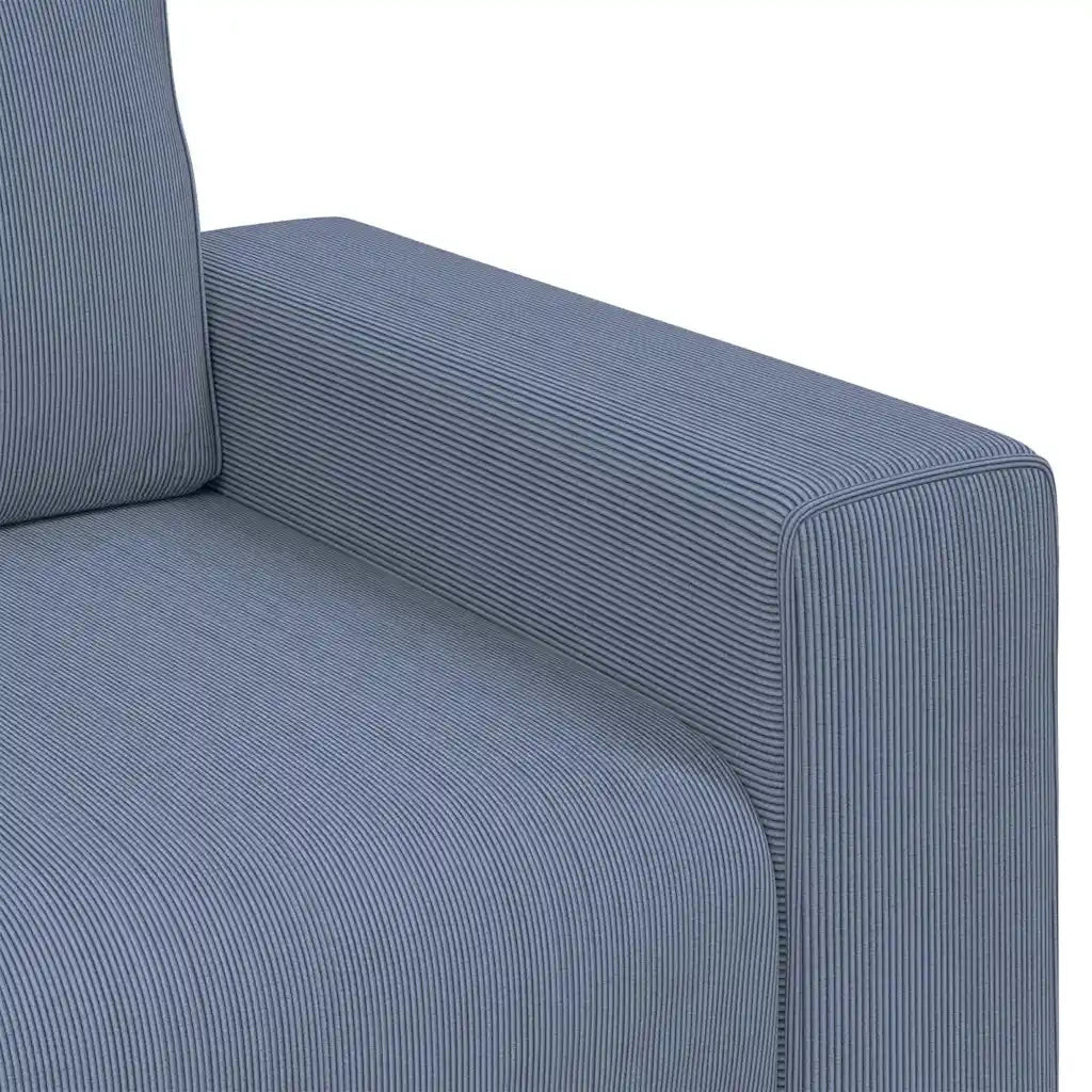 Divano Divanetto-Sofa Blu 140 cm Tessuto di Velluto a Coste