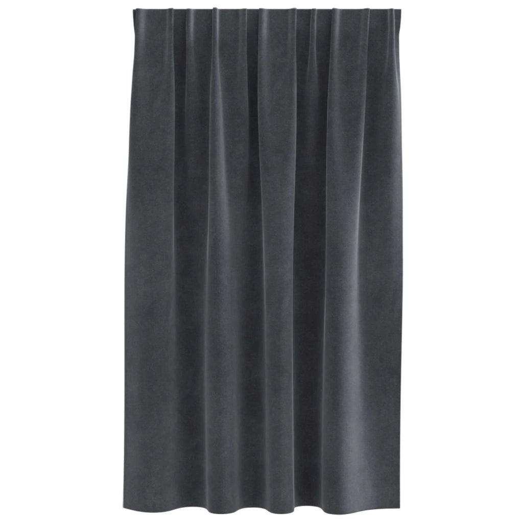 Tende Oscuranti | Tende Blackout 2 pz Grigio chiaro 140 x 140 cm Velluto
