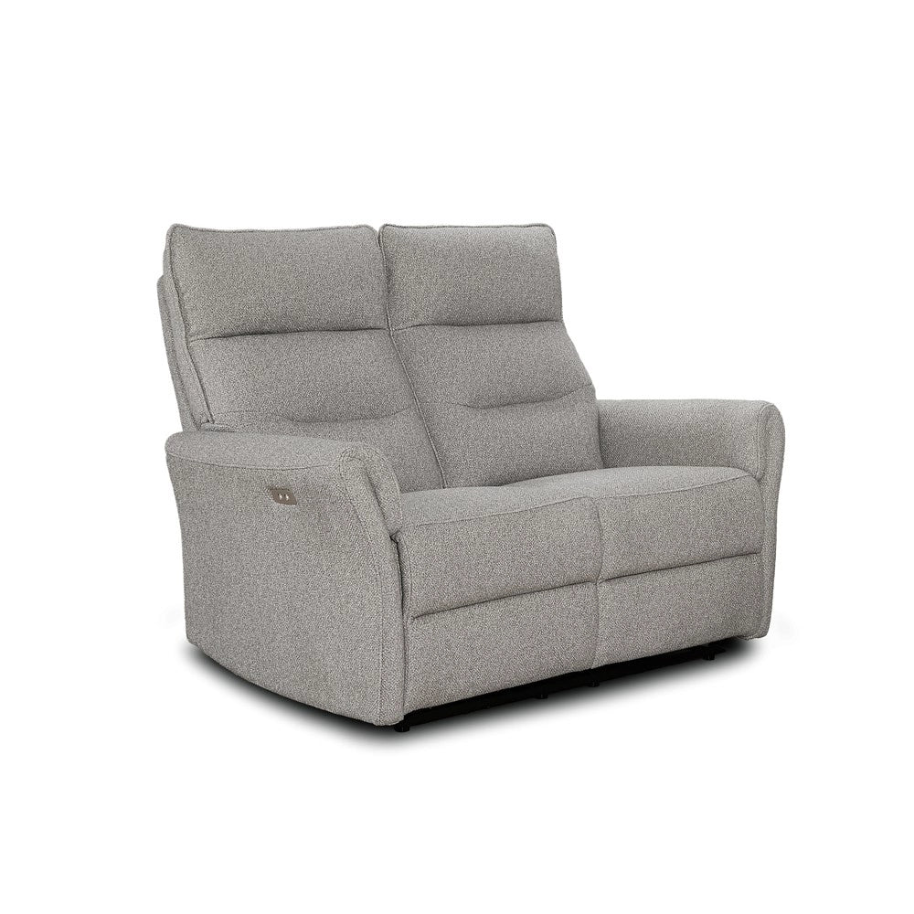 Divano recliner Softwave 2 posti elettrico in tessuto grigio 134 cm