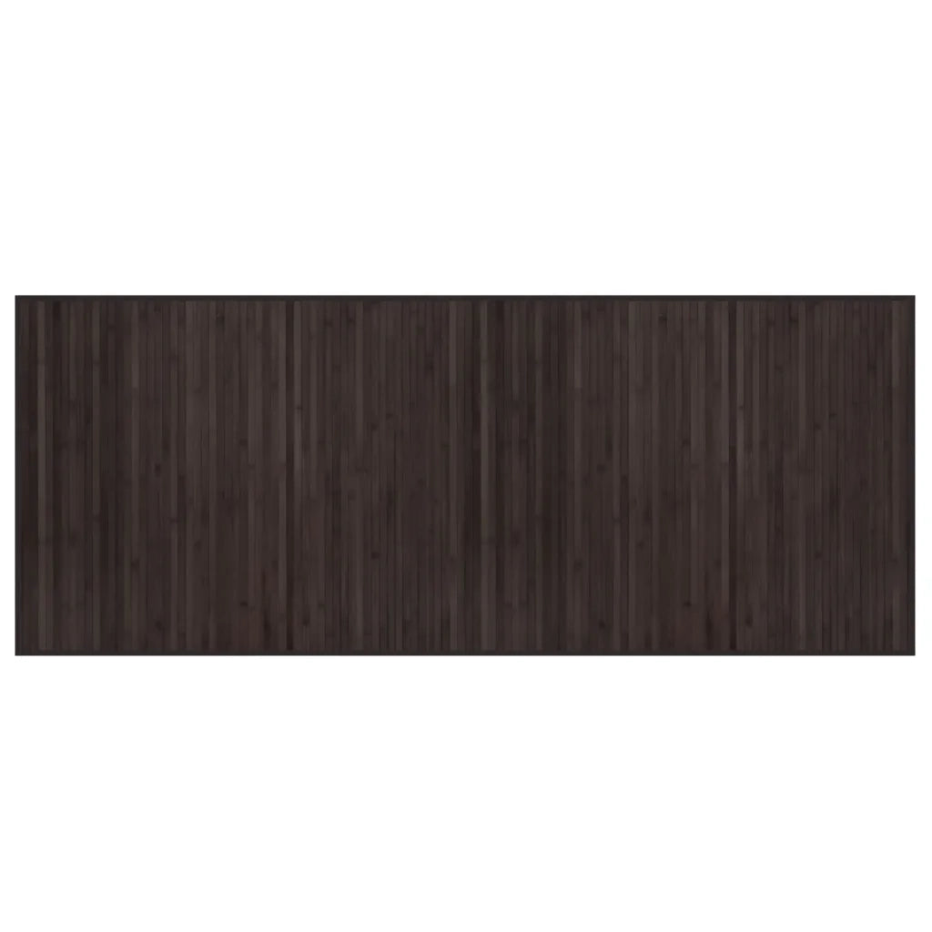 Tappeto Rettangolare Marrone Scuro 80x200 cm in Bambù 376911