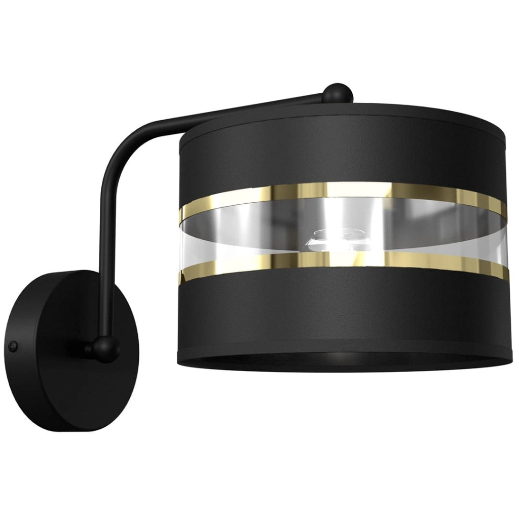 Applique da parete Ultimo nero/oro 1xE27 60W Milagro