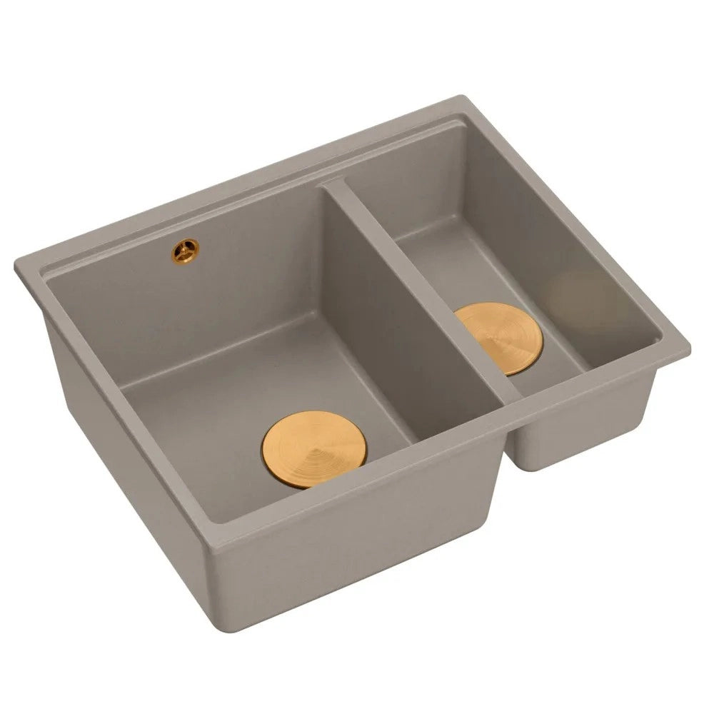 Lavello In Granito Logan 150 Beige Tappo oro