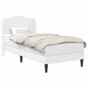 Letto singolo | Letto per adulti | Struttura del letto con testiera Bianco 100 x 200 cm Similpelle