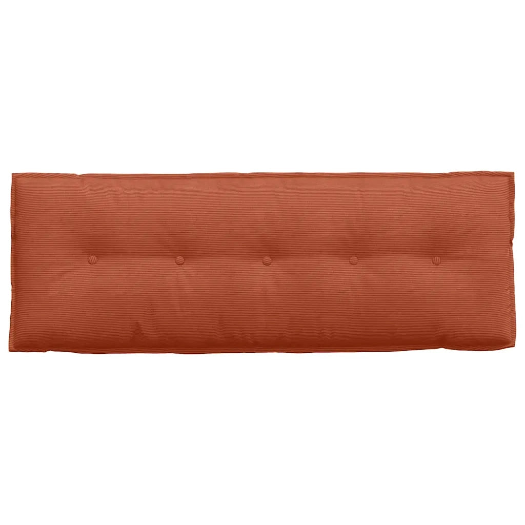 Cuscino per Schiena Rosso Arancio 140 x 50 cm Tessuto in Cords 42014872