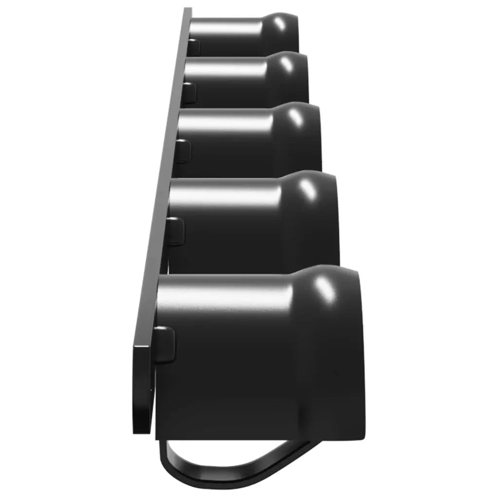 Supporto Briglie per 5 Briglie con 5 Ganci Nero in Ferro 172448