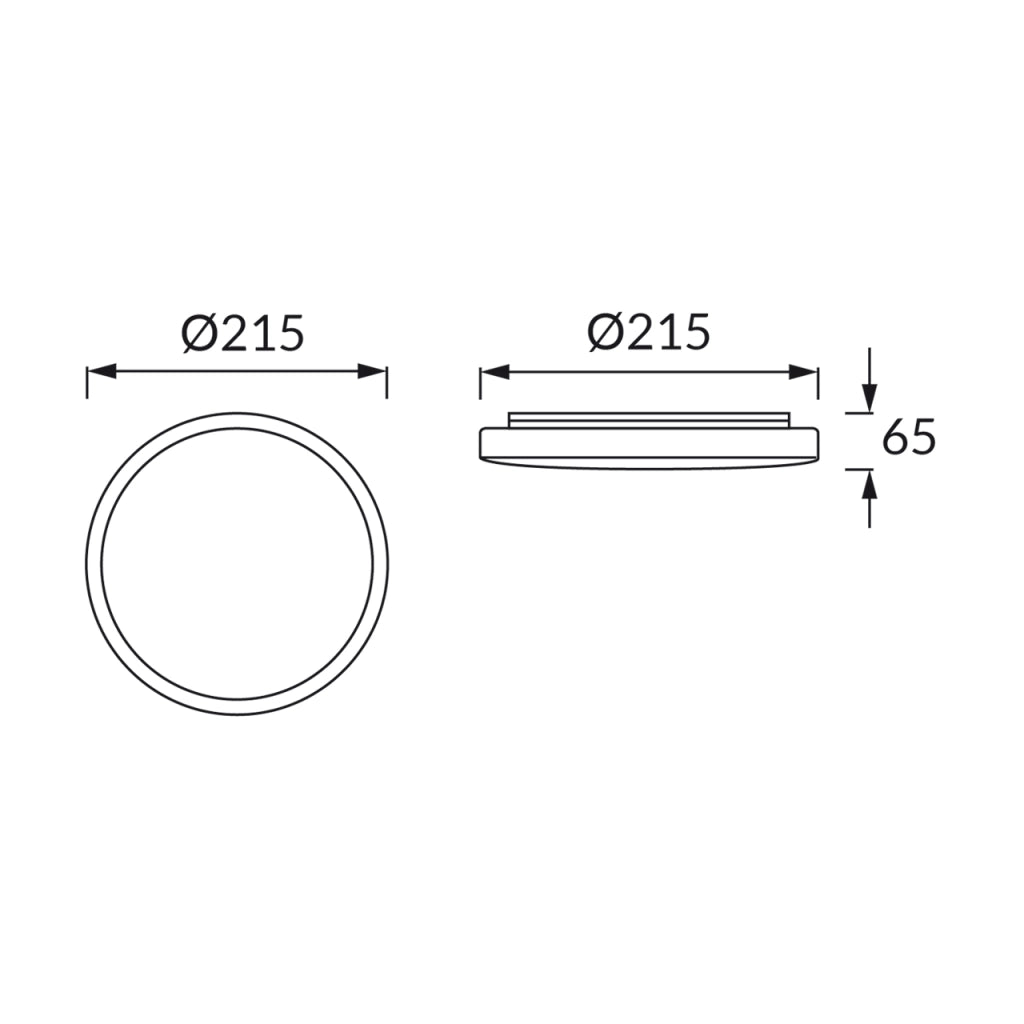 Plafoniera LED Struhm Planar nera Ø21cm 12W 4100K IP54
