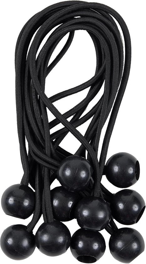 Spanne elastici con pallina - 10 pezzi - 17 cm - uso versatile