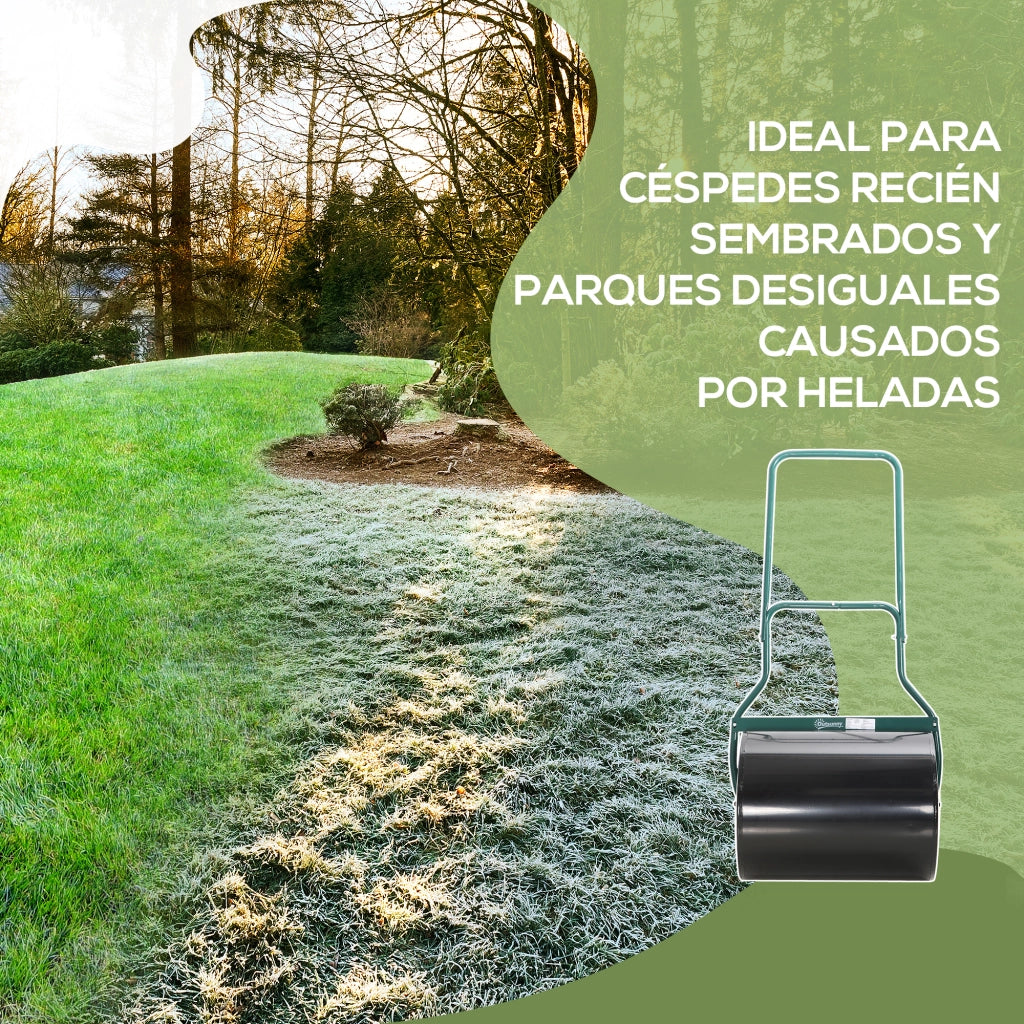 Rullo Compressore per Prato Giardino ¨C Xylo ¨C 60L Riempibile Acqua Sabbia 50cm