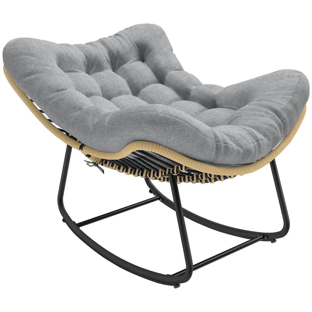 Poltrona dondolo da giardino ¨C Minimal ¨C Grigio