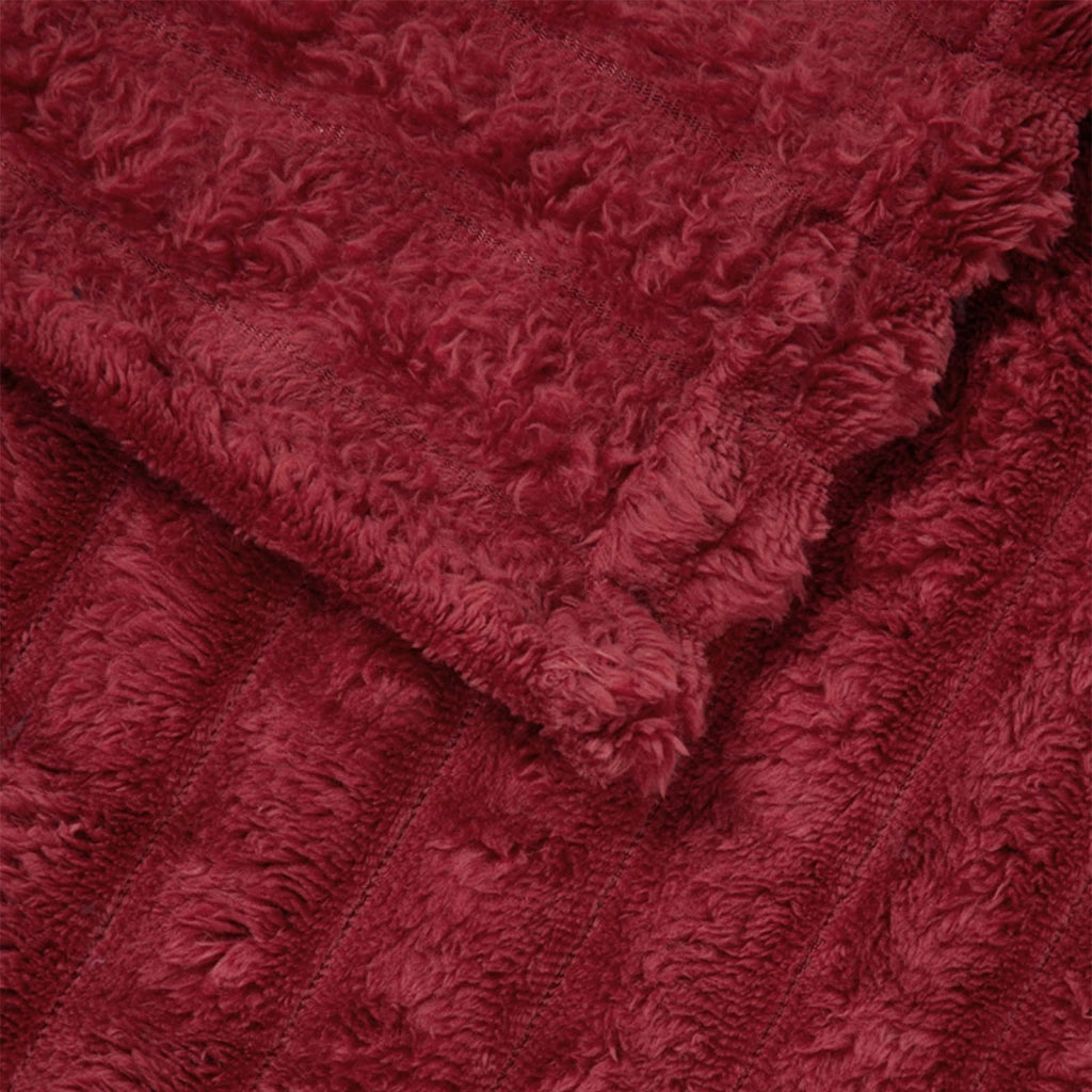 Coperte da Pile 6 pcs Rosso Bordeaux 240 x 220 cm Panno