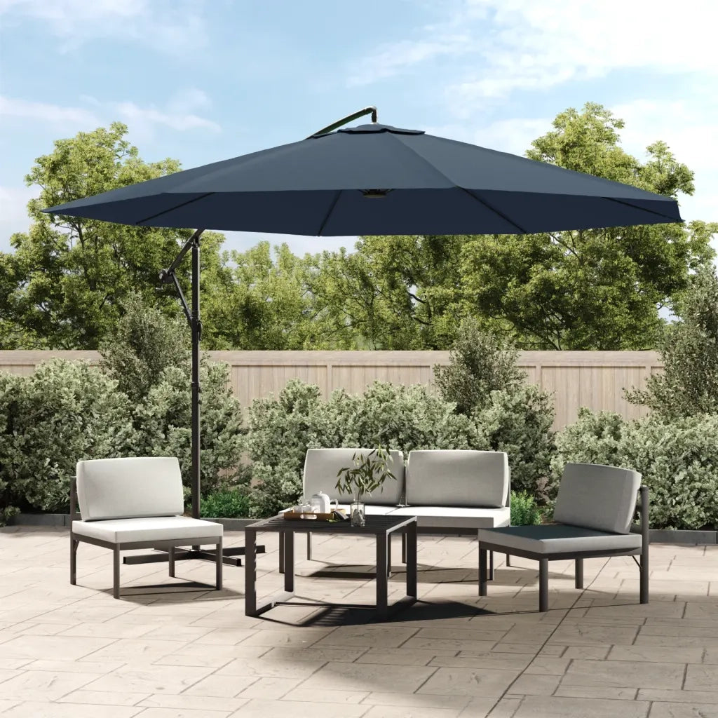 Ombrellone a Sbalzo da Giardino 3,5 m Blu 42198