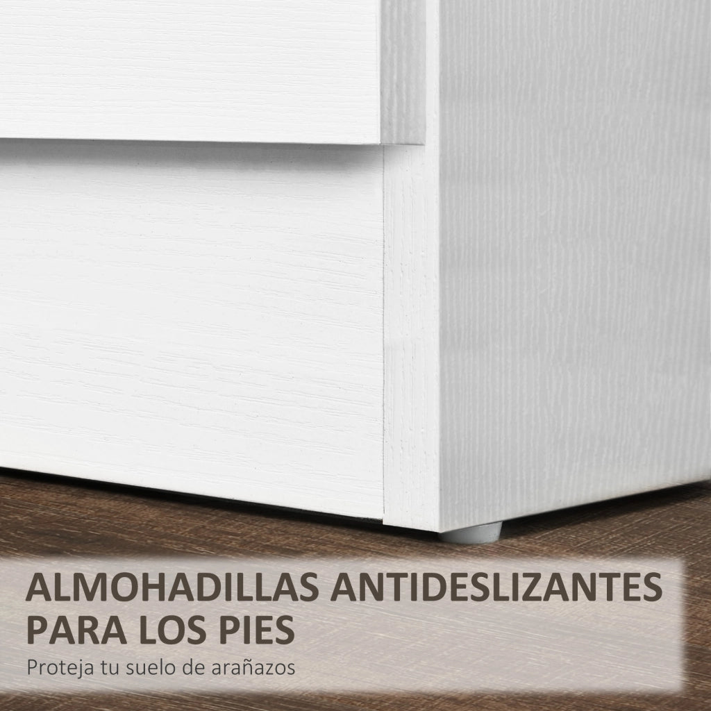 Comodino con 3 Cassetti ¨C Minimal ¨C Bianco 40x35x58 cm