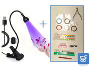 Lampada da Scrivania Flessibile Led UV USB Clip a Pinza con Set Manicure per Unghie