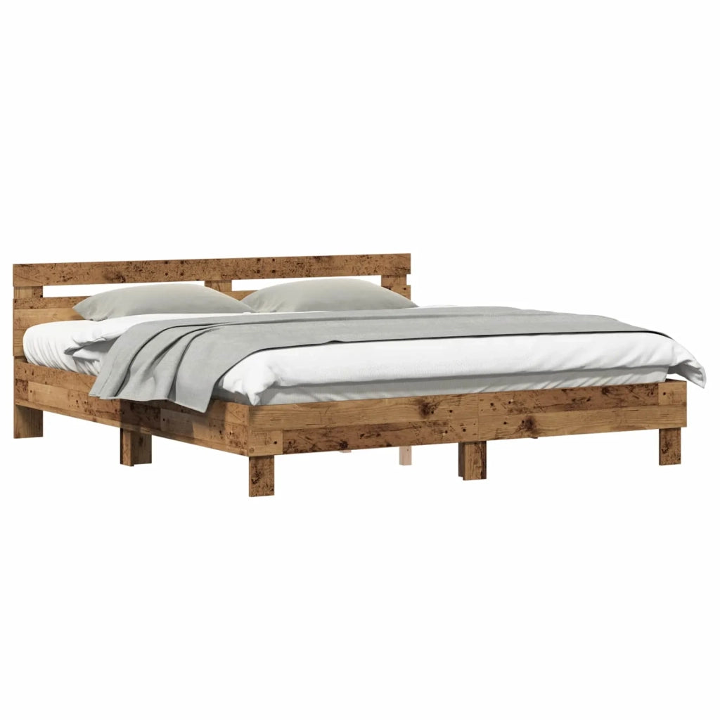 Struttura del letto-Giroletto Legno vecchio 203 x 185 x 70 cm