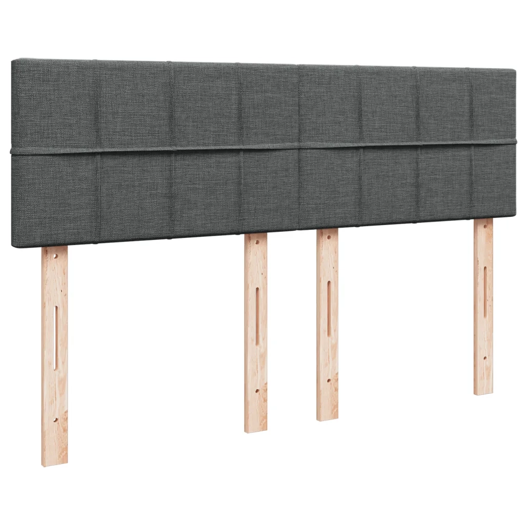 Giroletto a Molle con Materasso Grigio Scuro 160x200 cm Tessuto 3287120