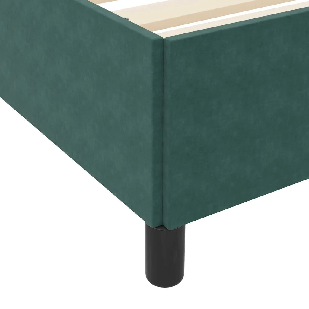 Struttura del letto Verde Scuro 140 x 190 cm Tessuto 3399063