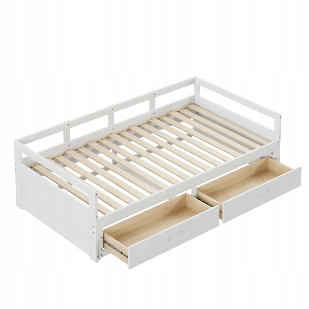 Letto pieghevole in pino - Xylo - 90x180x200 - Bianco