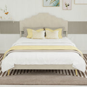 Letto imbottito 140x200 beige - Xylo