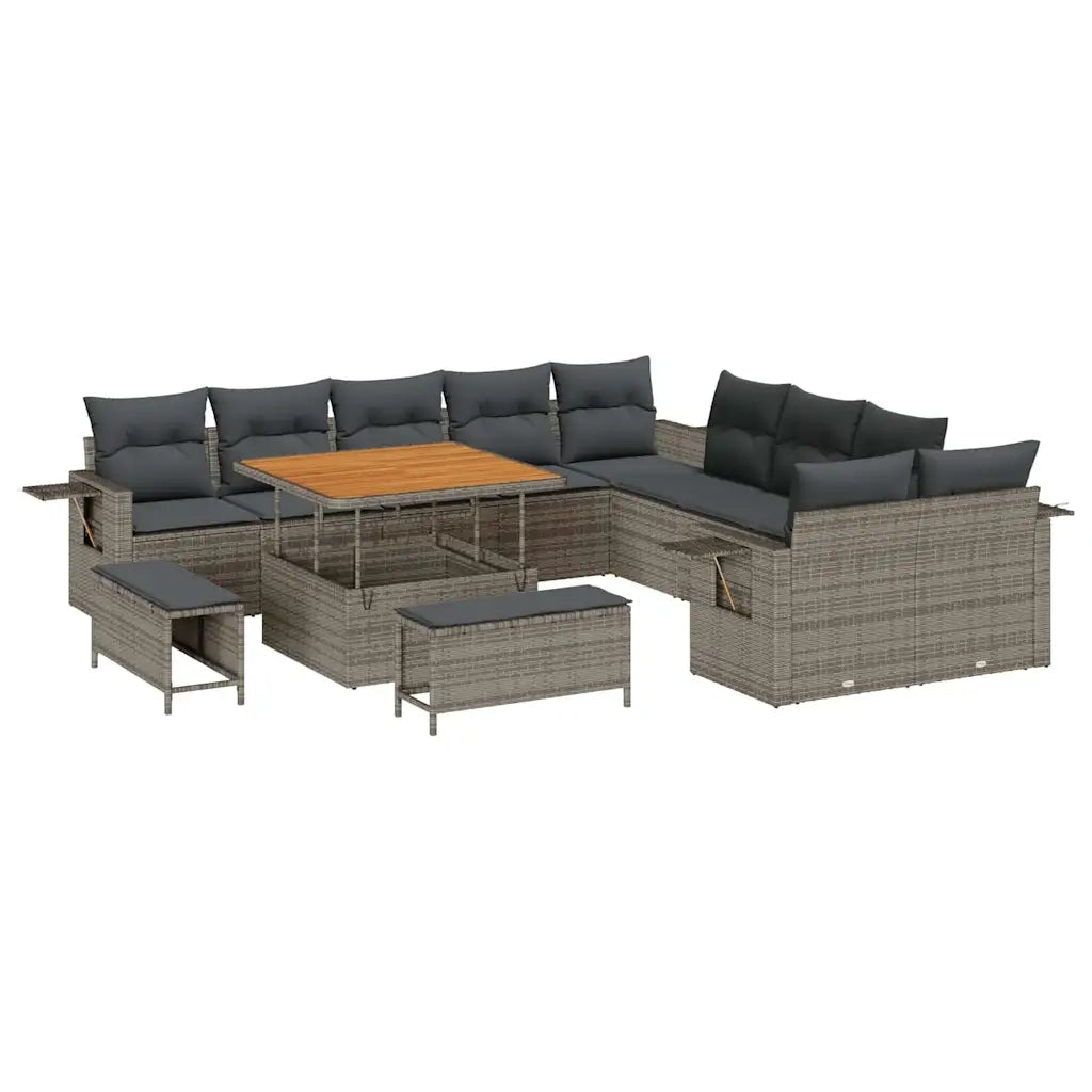 Set Divano da Giardino 13 pcs Grigio polyrattan 3361798