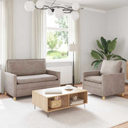 Set di divani 2 pcs Beige Poliestere 3417047