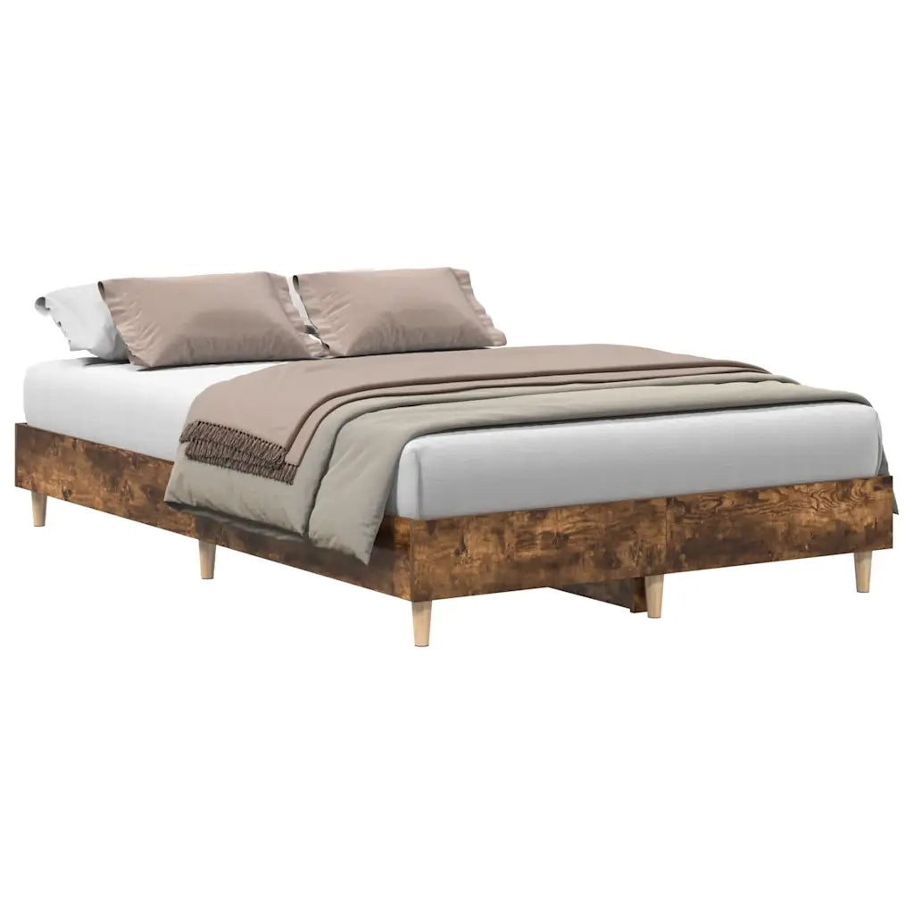Giroletto senza Materasso-Struttura Letto Rovere Fumo 140x190 cm in Truciolato 923421