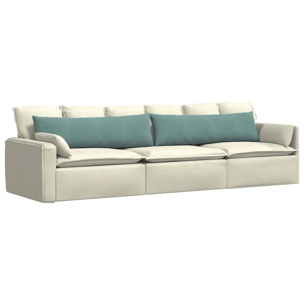 Cuscini da Divano 2 pz-Set di 2 Cuscini per Sofa Verde Mare 145 x 40 cm Tessuto in Cords