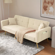 Divano letto regolabile - Zephmum- Con cuscini e tasche laterali