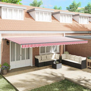 Tenda Retrattile Rosso e Bianco 600 × 300 cm 3331611