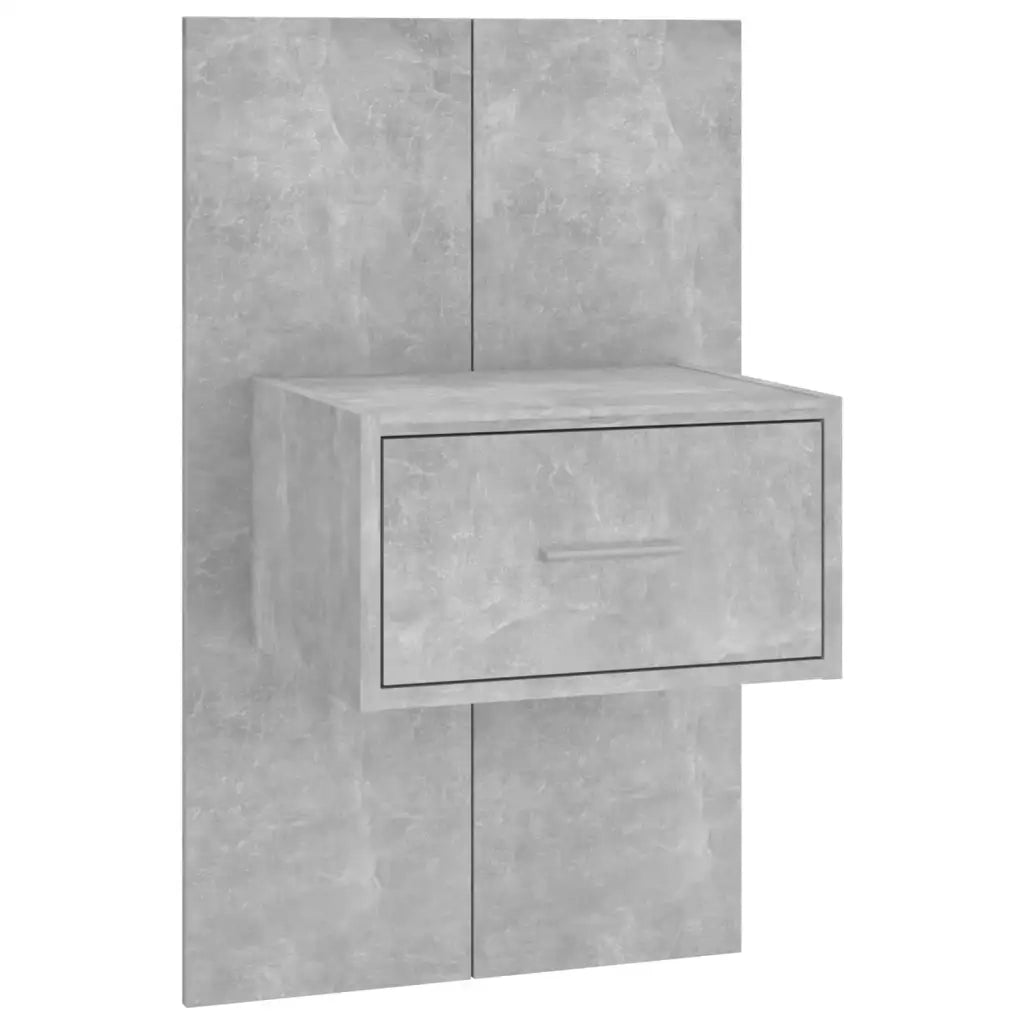 Comodini a Muro 2 pz Grigio Cemento 810980