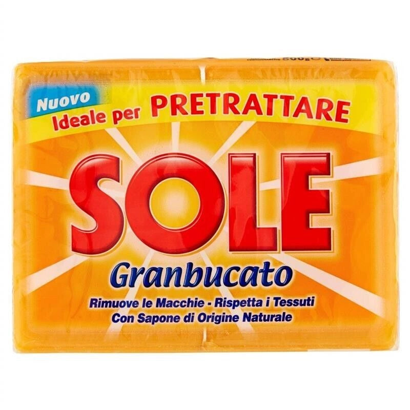 SOLE SAPONE PER BUCATO A MANO IN CONFEZIONE DA 2PZ 250GR