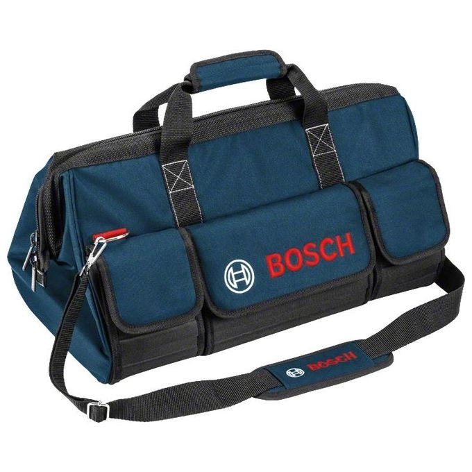 Bosch 1600A003BK Professional Borsa Portautensili Grande in Nylon Tracolla Regolabile Fondo Rinforzato colore Blu