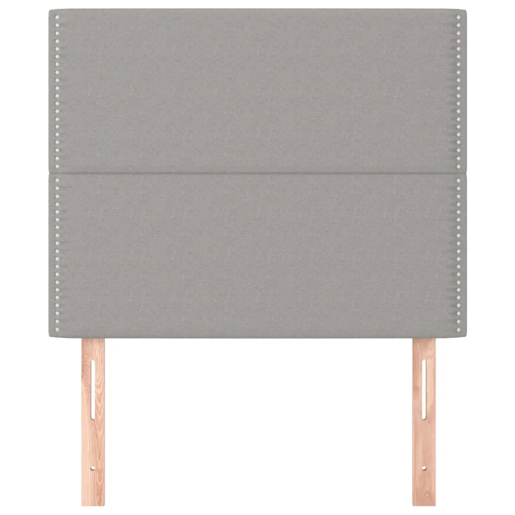 Testiera | Testata Grigio Chiaro 90x5x118/128 cm Tessuto