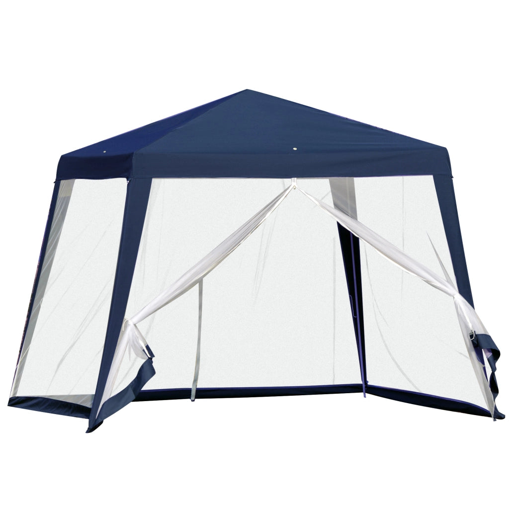 Gazebo da giardino 3x3 m con zanzariera ¨C zephmum ¨C blu impermeabile UV