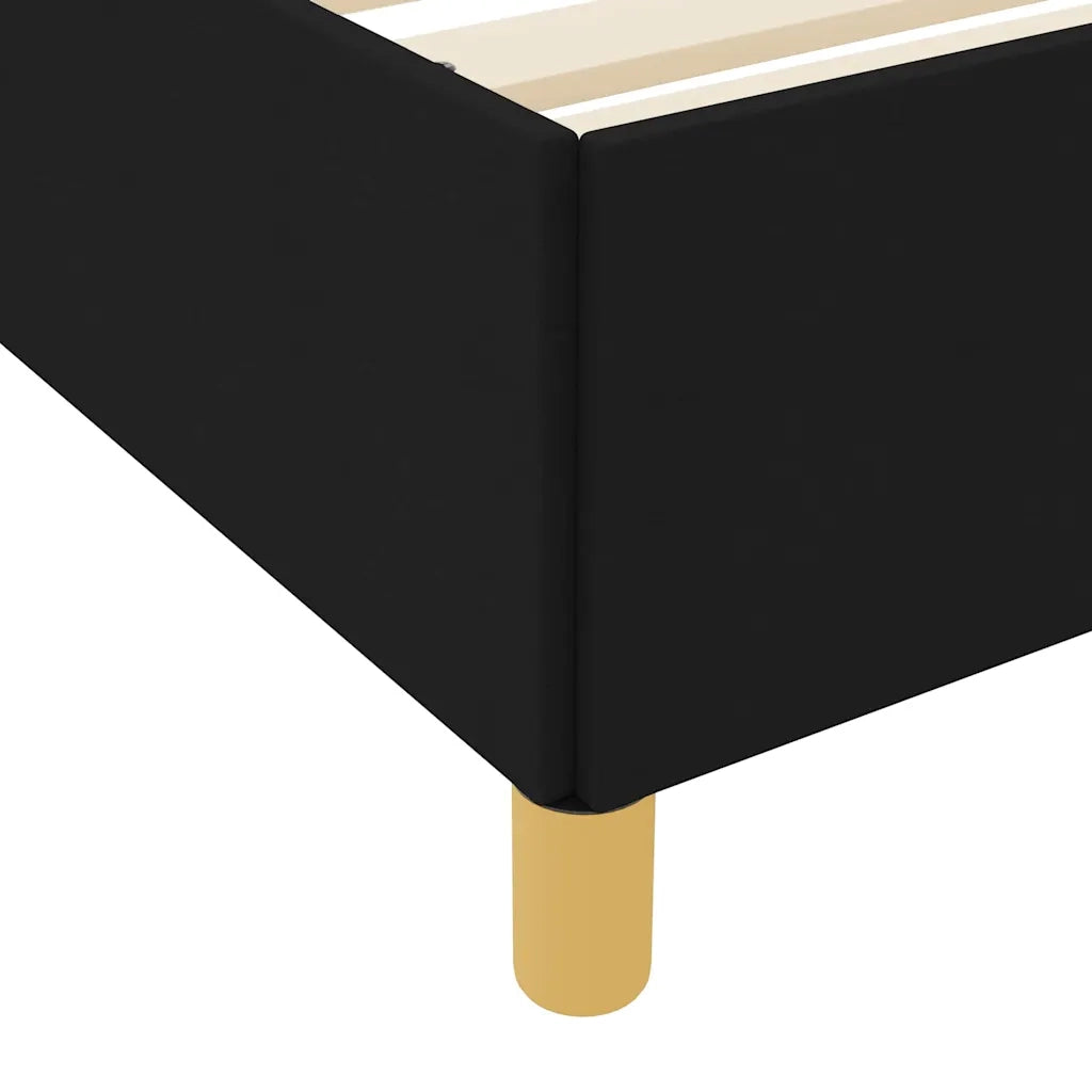Struttura del letto con materasso Nero 90 x 190 cm Tessuto 3398901