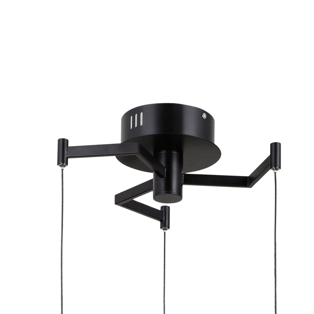 Lampada sospensione Italux Fuente nera LED15W 3 luci