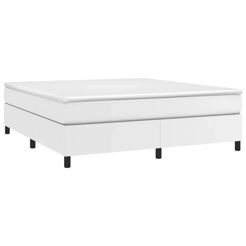 Struttura Letto a Rete a Molle Bianco 160x200 cm in Similpelle