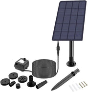 Pompa Solare - Fontana Pompa - Decorazione Esterna - Funzionamento Automatico - 2,5W - Nero