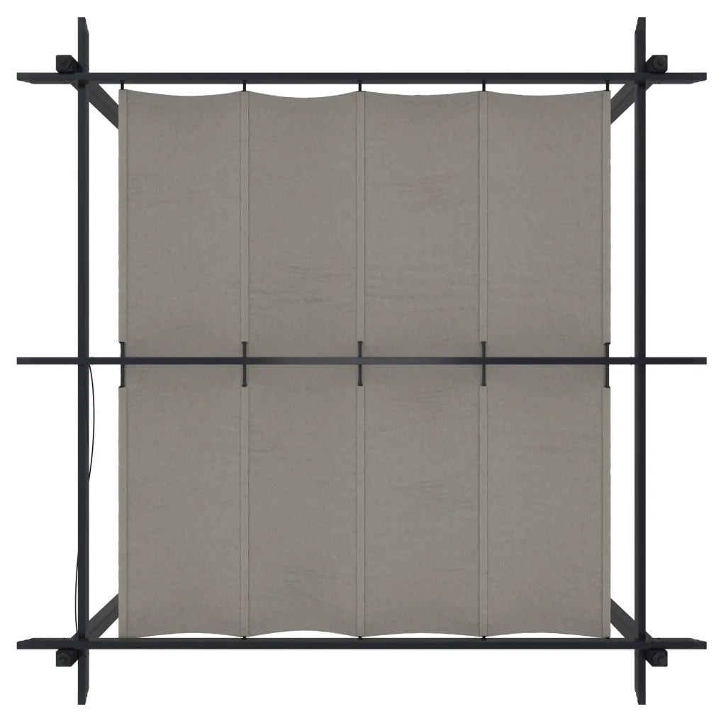 Pergola da Giardino con Tetto Retrattile 3x3 m Crema 318534