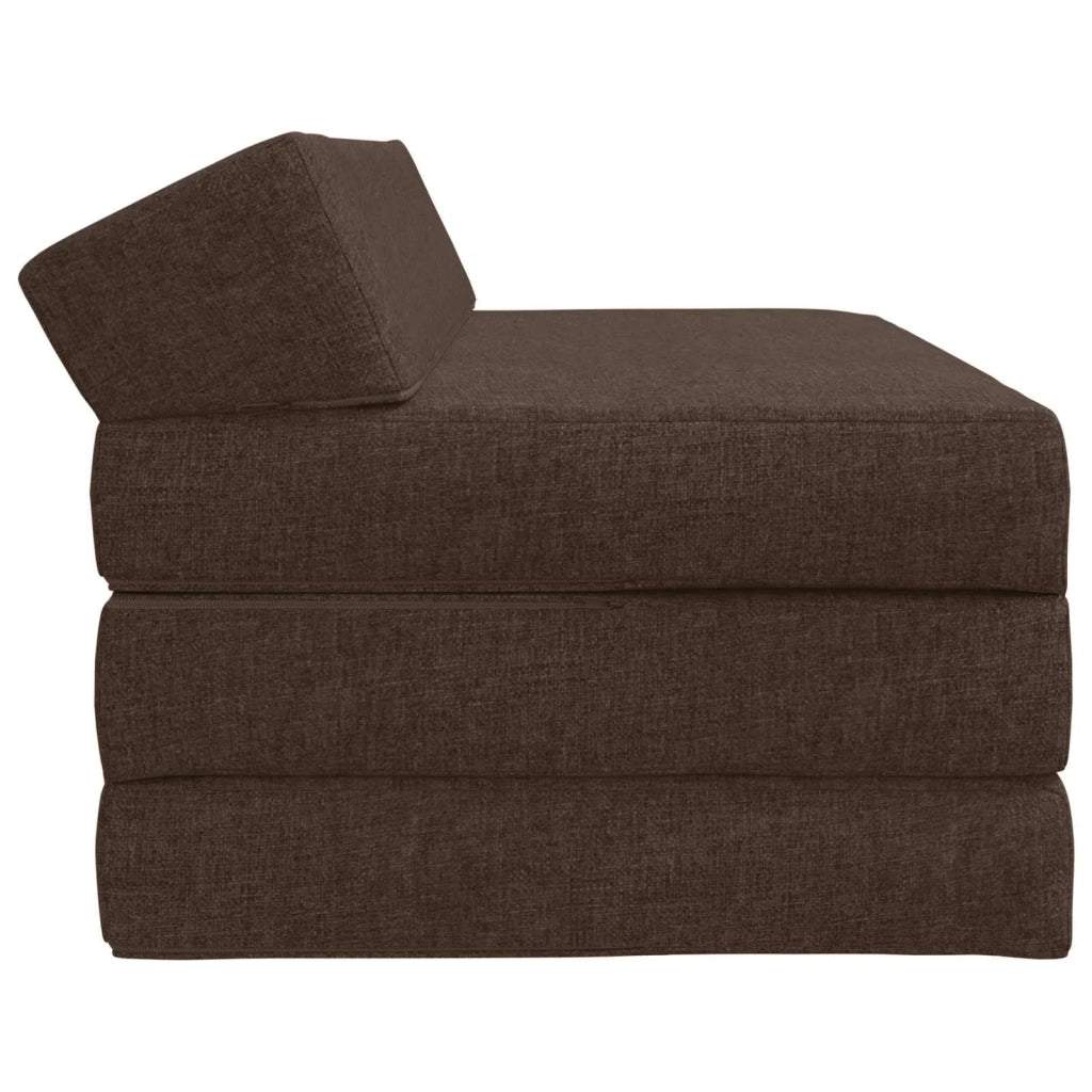 Divano Letto Pieghevole Tortora 120 x 60 x 49 cm Tessuto 900038