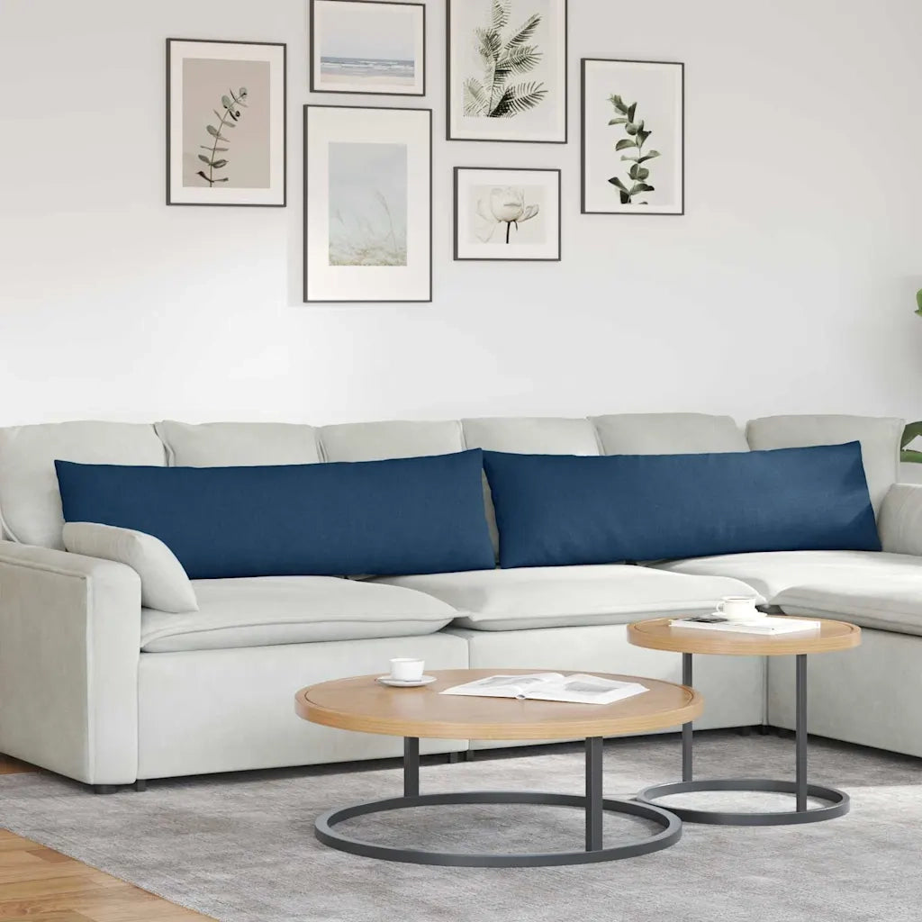 Cuscini da Divano 2 pcs Blu 145 x 40 cm Tessuto 42013833