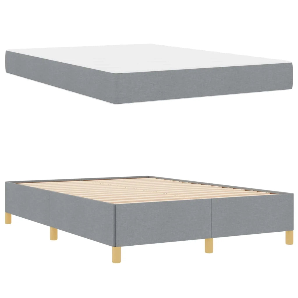 Struttura del letto Grigio chiaro 140 x 200 cm Tessuto