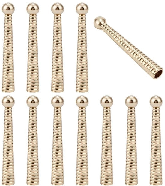 Set di Cravatte in Oro da 12 - Chiusura a Cappuccio - Estremità a Nastro - Cappi a Corda - Legatura - Design Duraturo - Cravatta