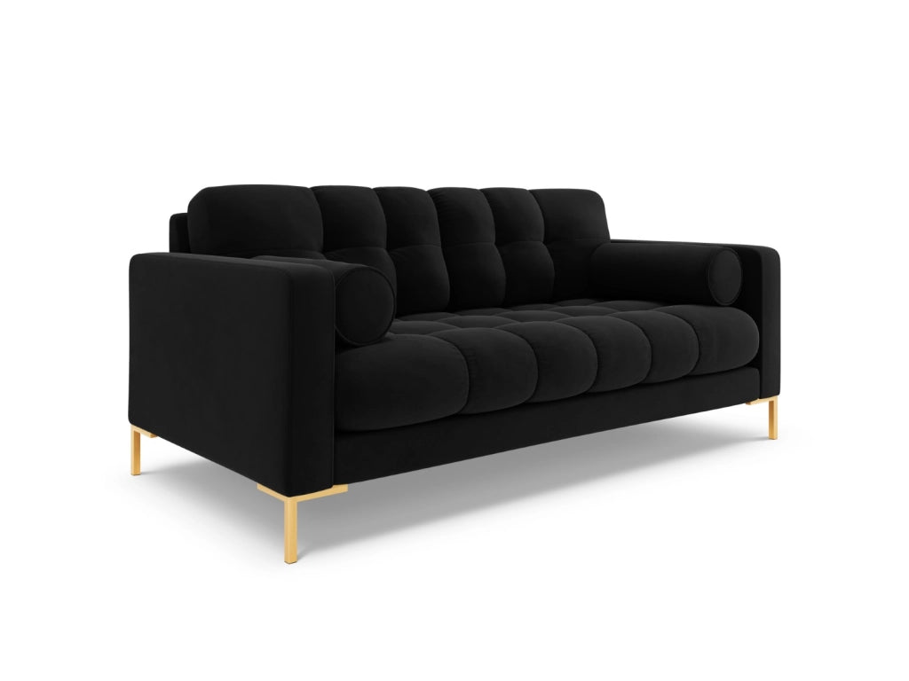 Cosmopolitan Design - Divano "Bali" 2 posti in velluto nero 