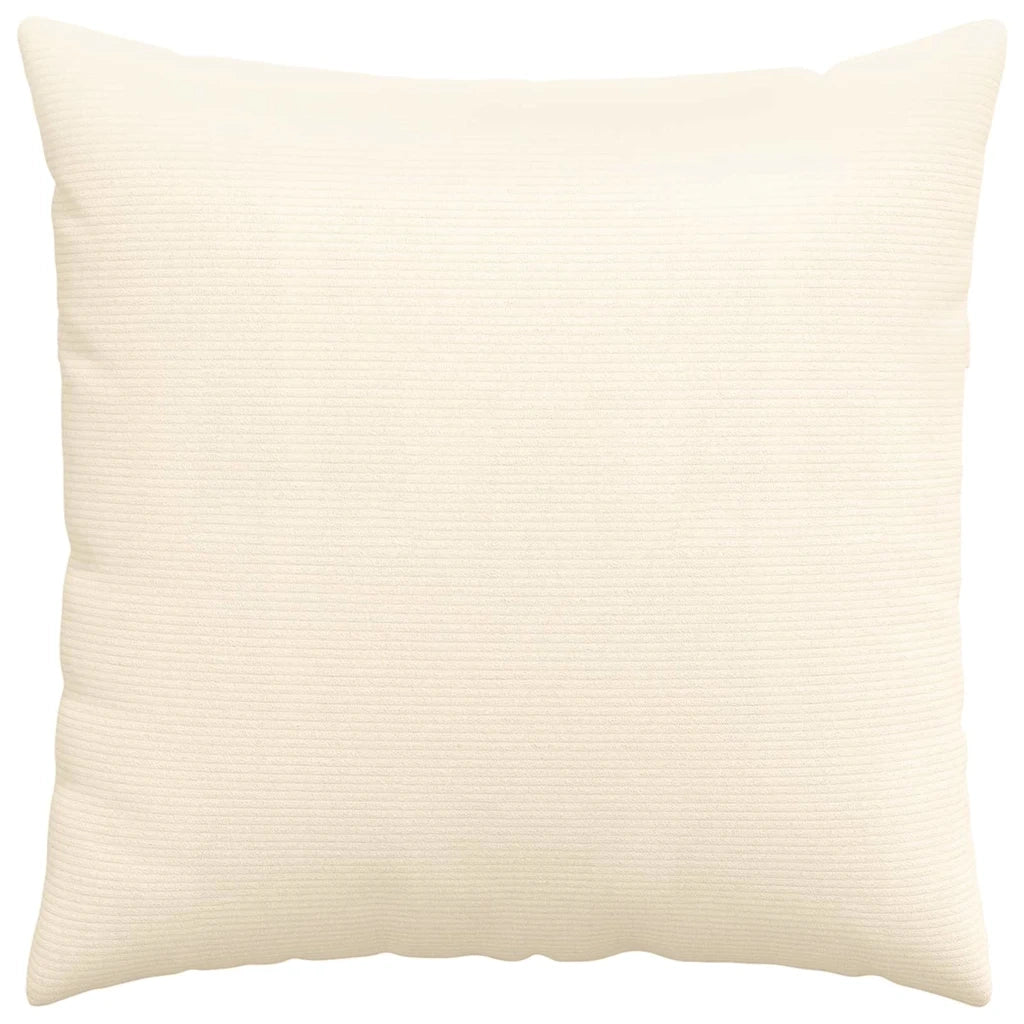 Cuscini da Divano 2 pz-Set di 2 Cuscini per Sofa Crema 60 x 60 cm Tessuto in Cords 360218