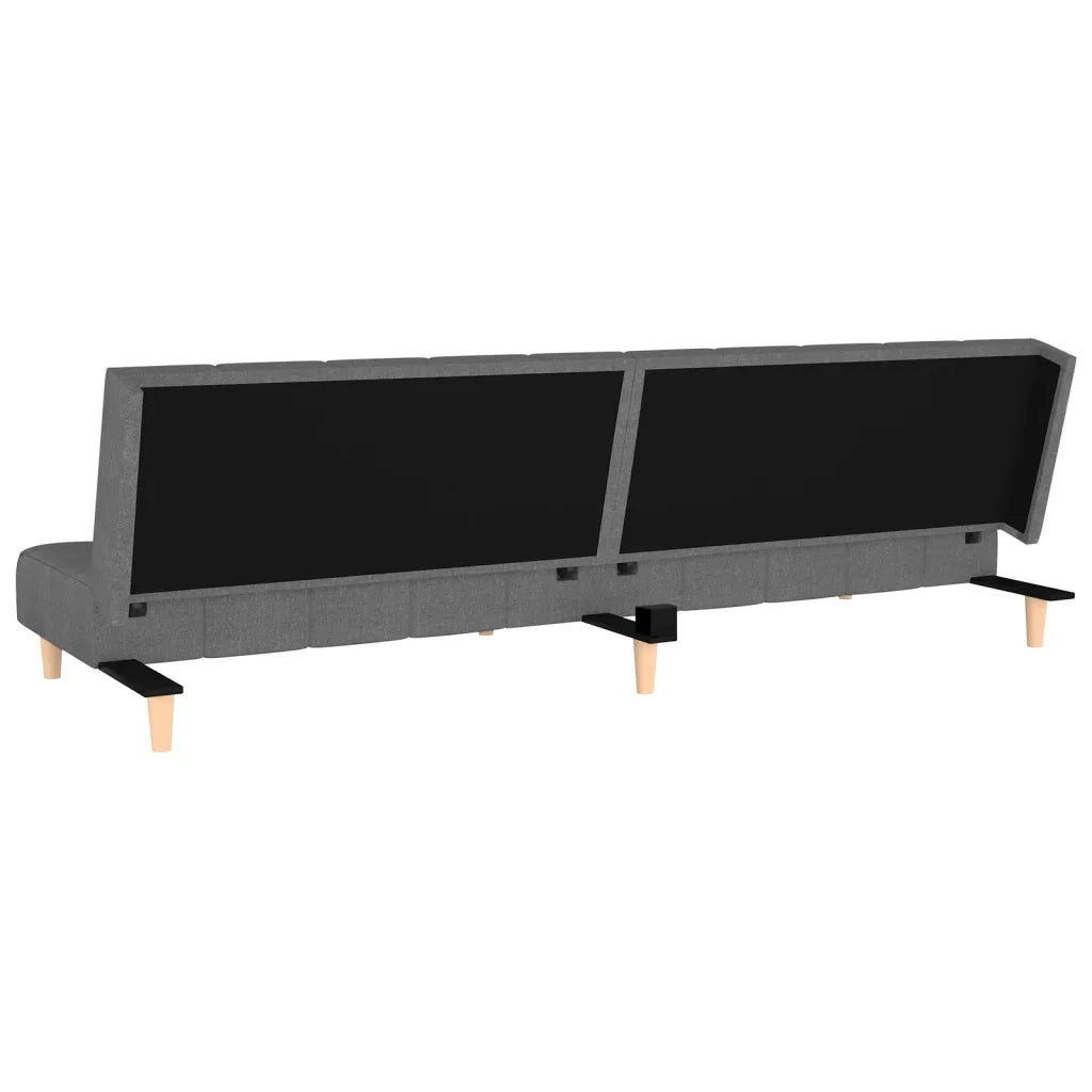 Divano letto | Sof¨¤ letto | Letto singolo a 2 Posti Grigio Chiaro in Tessuto