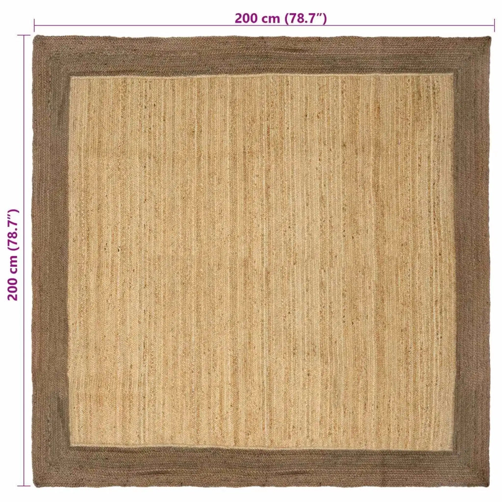 Tappeti per area Naturale e Grigio 200 x 200 cm Juta 42010674
